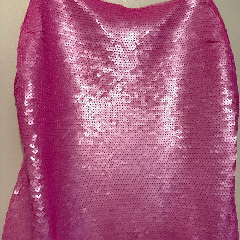 H&M Innovation Backless Pink Sequin Dress  Never Worn - Picture 8 of 10